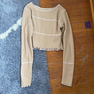 Daisy street long sleeve crop top